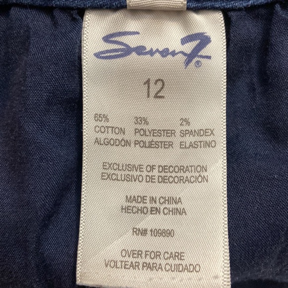 Seven7 Womens Booty Shaper Dark Denim Stretch Skinny Jeans - EUC Size 12 - Picture 5 of 15